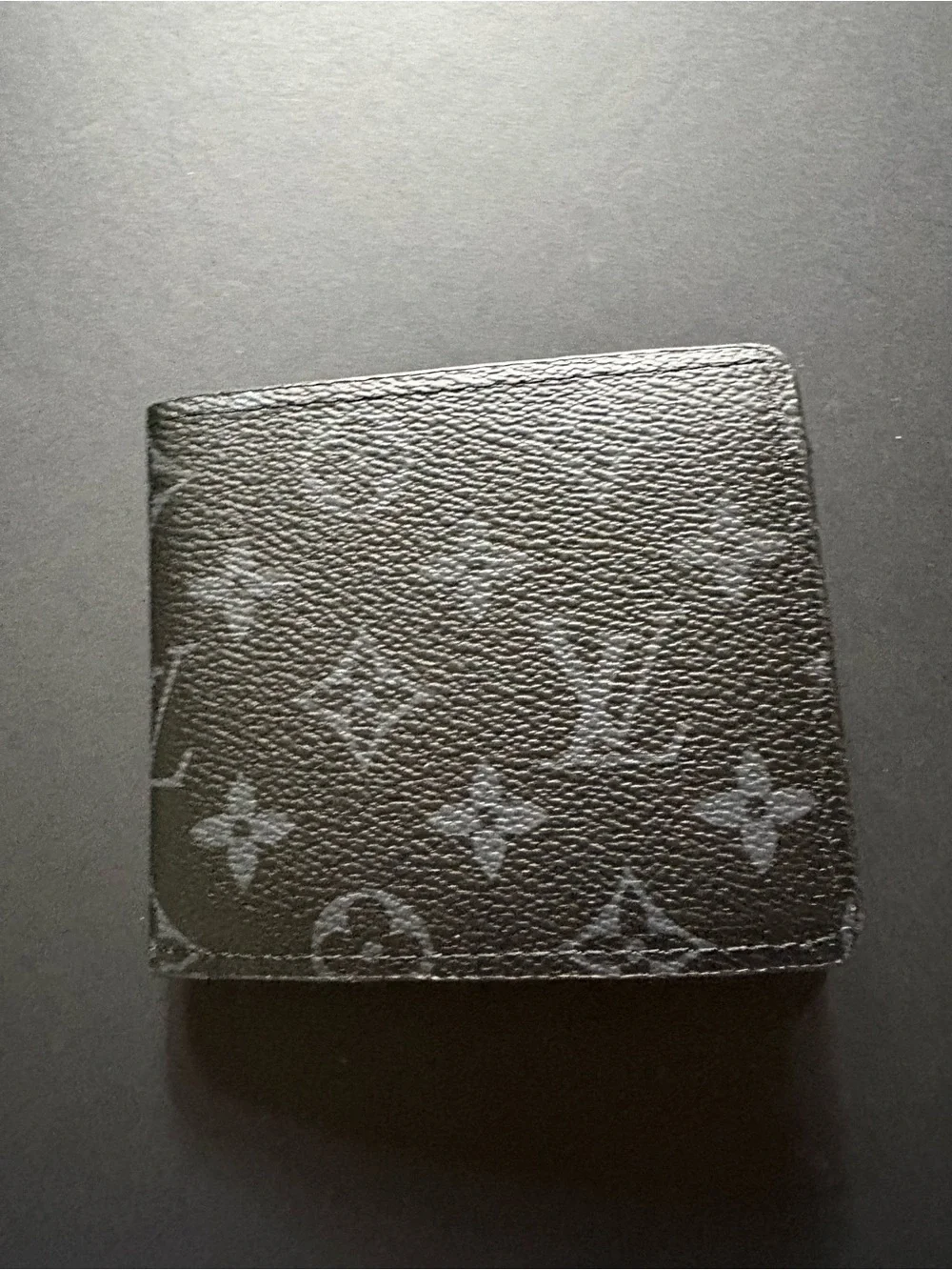 Fashion Men’s Bifold Wallet Black Gray Multi Print